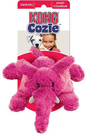 KONG – Cozie Brights – Quietschendes Hundeplüschtier für Drinnen (Verschiedene Figuren) – Für Mittelgroße Hunde