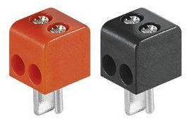 Unbekannt 10 Paar Lautsprecherstecker - rot/schwarz, Schraubanschluß