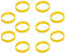 Hoerev (Prix / 10 pièce Bracelets en Silicone Blanc, Bracelets Silicone,Jaune,Circonférence of 160mm XXXS