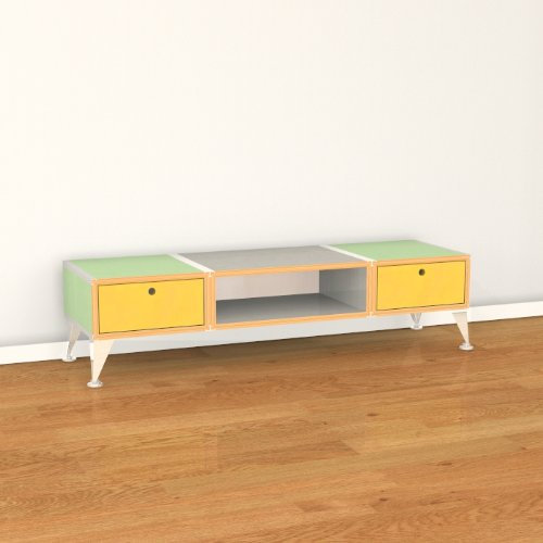 Eichenfrau Kommode/Lowboard 140x35x42 cm (BxHxT) form500-18 Multiplex Birke