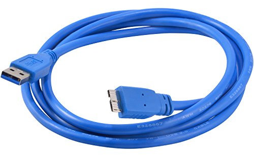 JACOBSPARTS Cable USB 3.0 A macho a micro B para disco duro externo HDD/tableta/smartphone, azul (5 pies)