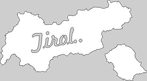 Werbetechnik Sotirios Papoutsis 2X Auto Aufkleber Car Sticker Tirol Österreich Bundesland (ca 11 cm) (weiß)