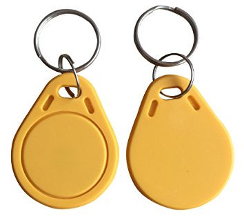 YARONGTECH® MIFARE Classic 1K RFID Schlüsselanhänger Tag 13.56MHz ISO14443A Gelb -10pcs