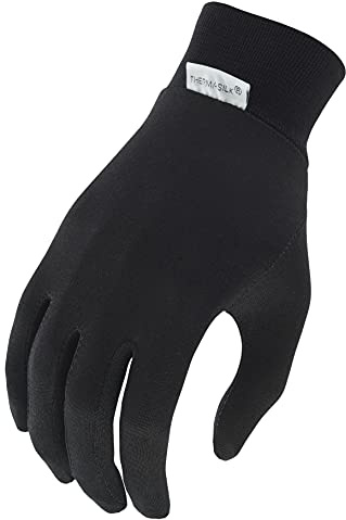 Terramar Kid's Thermasilk Ultra thin Performance Liner Gloves, Black, Large/7