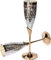 Silver Plated Brass Goblet Champagne Glasses Flutes Coupes Wine Glass Set