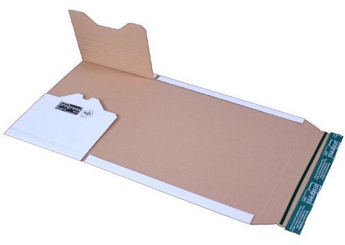 progressPACK Universal-Versandverpackung Premium PP B12.08 aus Wellpappe, DIN A4, 300 x 220 x bis 80 mm, 20-er Pack, weiß