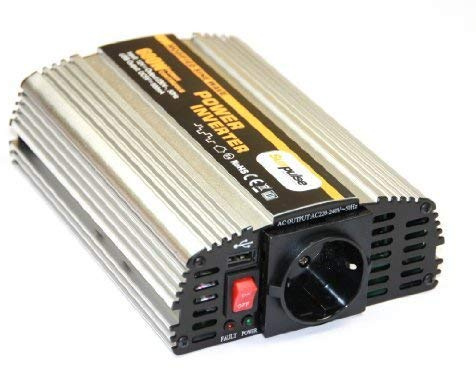 SOLARTRONICS NS600 Spannungswandler 12V 230V modifizierter Sinus 600W/1200W Wechselrichter 12V auf 230V Stromwandler mit USB-A Anschluss und AC Steckdose Solar Inverter Umwandler