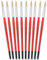 Tristar Série 308 Lot de 10 Brosses rondes en soie de porc n°14 Rouge