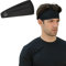 Temple Tape Stirnbänder für Damen und Herren, Schweißband und Sport, Stirnband, feuchtigkeitsableitend, für Laufen, Crossfit, Yoga und Fahrradhelm, Schwarz