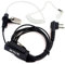 Retevis Walkie Talkie Surveillance Earpiece, Covert Acoustic Tube Security Headset, 2 Pin Radio Earpiece Compatible with Motorola CP040 CP140 CP88 CP1200 GP300 GP2000 HYT-TC500 (1 Pcs)