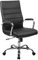 Flash Furniture Bürostuhl mit hoher Rückenlehne – Bequemer Schreibtischstuhl mit Armlehnen, LeatherSoft-Material und Rollen – Perfekt für Home Office oder Büro – Schwarz, 68.58 x 66.04 x 109.22 cm