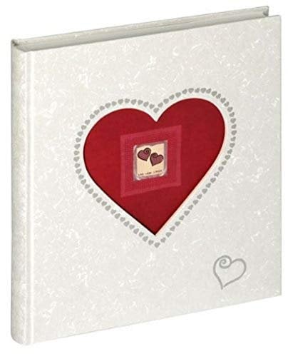 walther design Fotoalbum weiss 29 x 32 cm mit Cover-Ausstanzung und Prägung, Hochzeitsalbum Dream UH-117