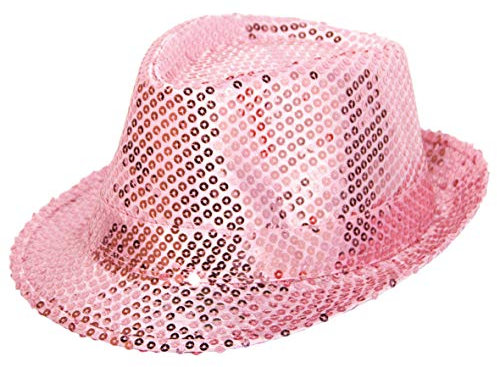 Folat 22536 Tribly Party Hut Deluxe mit Pailletten, Magenta, Einheitsgröße