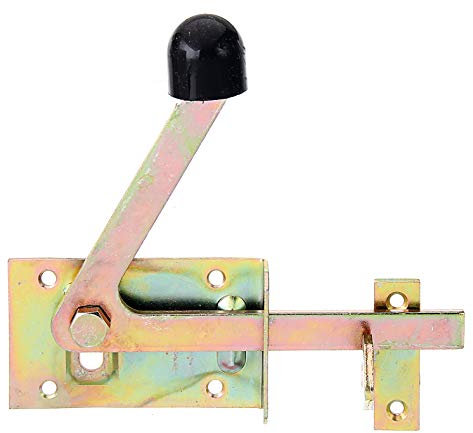 Gah-Alberts 210397 Garden Gate Latch for Narrow Timber Frames Yellow-Galvanised