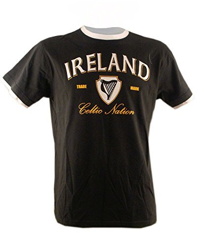 Irland Flasche/Weiß/Gold T-Shirt (S-XXL) - Grün, L
