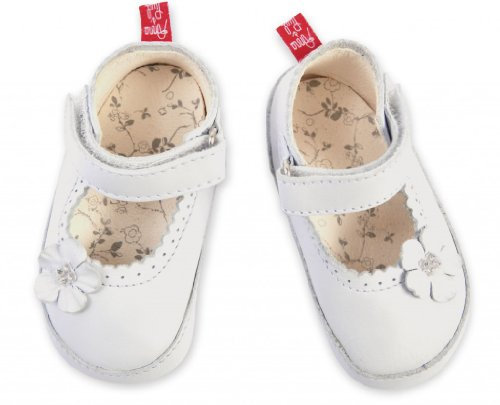 Anna & Paul Krabbelschuhe Cinderella weiß - mit Ledersohle, Größe:L (22)