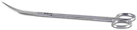 DUPLA Scaping Tool Edelstahlschere I Gebogen 30 Grad I Hochwertiges Edelstahl I 270 x 4 mm
