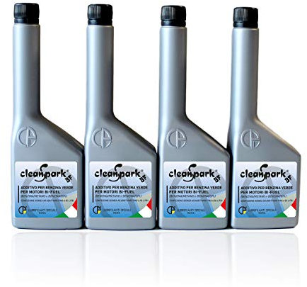 CleanSpark BF aditivo para la Gasolina para Motores Bi-Fuel (Gasolina/metano y Gasolina/GLP) - 500 ML (4 Botellas de 125 ml)