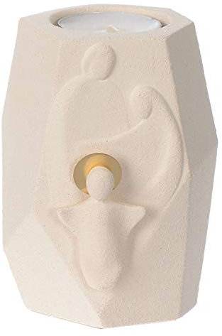 Krippen-Kerzenhalter aus Ton von Centro Ave, 11 cm