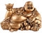 lachineuse – Große Statuette eines liegenden lachenden Buddha – Goldenes Harz 14 cm – Buddhistische Traditionen – Yuan Bao Barren, Wu Lou Kürbis – Glücksbringer, Glück, Vermögen