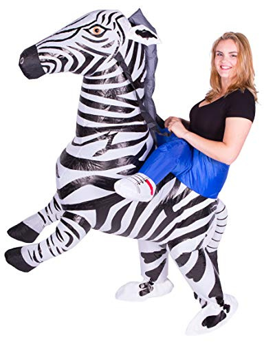Bodysocks® Aufblasbares Zebra Kostüm für Erwachsene