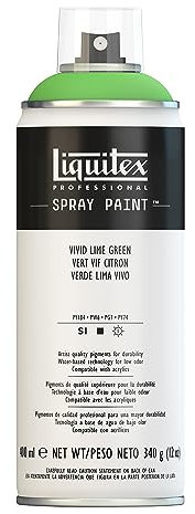 Liquitex 4450740 Professional Acryl Spraydose 400ml – Zitronengrün feurig – Lichtecht, frostbeständig, mattes Finish, für Innen- & Außenbereich