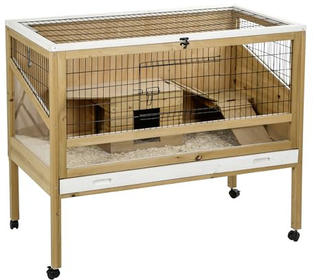 Kerbl Kleintierkäfig Indoor Deluxe (mit einer Etage, L x B x H 115 x 60 x 92,5 cm, mit Rollen, für Hamster / Meerschweinchen usw.) 82725