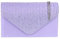 Girly Handbags Bolso de embrague de satén plisado cadena de hombro elegante baile noche de boda, Lila,