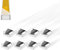 ARLI Kabelkanal 40x25 mm Weiß – 4m selbstklebend & schraubbar Installationskanal IP40 PVC mit Bodenlochung Universal Kabel Kanal
