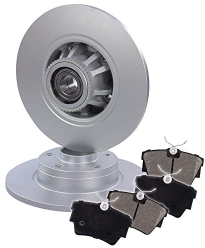 BESTPRICE Bremsenset Hinterachse inkl. Bremsscheiben Ø 280 mm Voll + Bremsbeläge hinten
