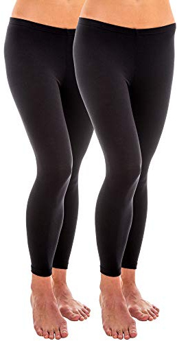 HERMKO 1720 2er Pack Damen Legging aus 100% Bio-Baumwolle, Legging
