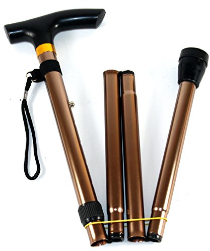 Gehstock faltbar - Bronze - Gehhilfe -K&B Vertrieb- Spazierstock Stock Krückstock Wanderstock Gehstütze 1015