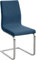 CLP Esszimmerstuhl Belfort Stoff Freischwinger I Moderner Schwingstuhl Mit Gepolsterter Sitzfläche & Hoher Rückenlehne, Farbe:blau