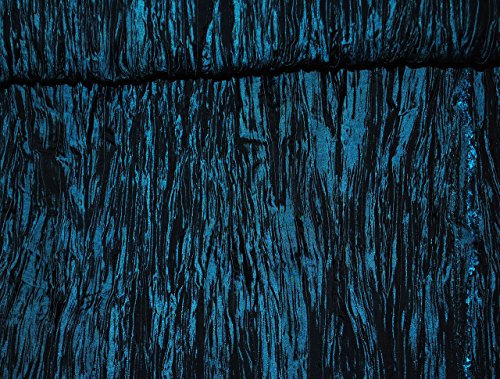 alles-meine.de GmbH 1 m * 1,1 m - Stoff - TAFT Satin - edel schimmernd mit 3-D Effekt Crash - türkis blau/Petrol - z.B. für Festliche Kleidung u.v.m. Stoffe Meterware - Kleider..