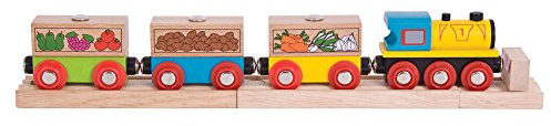 Bigjigs Rail Obst- und Gemüsezug, Holzeisenbahn-Lok