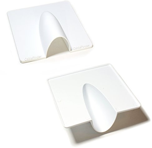 Qty 100 - White External Brick Buster Plate - Cable Outdoor Wall Entry Burst Tidy Cover - Satellite/Coaxial/Sat/Coax Blast - Loops