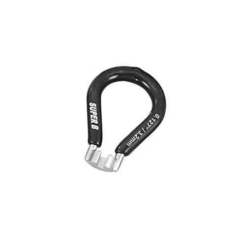 SUPER-B Llave para radios 3,2 mm x 0,127 Negra, Unisex-Adult, Black, One Size