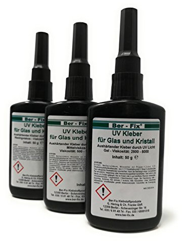 Ber-Fix UV Kleber gelartig für Glas/Glas und Glas/Metall, 5000-7000, 150 g