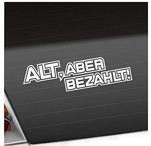 - Autoaufkleber - Alt aber bezahlt Oldschool Ratte Kiste Aufkleber für Auto, Laptop, Fahrrad, LKW, Motorrad mehrfarbig JDM Decal Racing