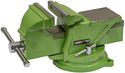 OEMTOOLS 24217 10,2 cm robuster Schraubstock mit 360-Grad-Drehfuß, Tischschraubstock oder Schraubstock für Werkstatt und Holzbearbeitung, problemlose dauerhafte Montage, Grün