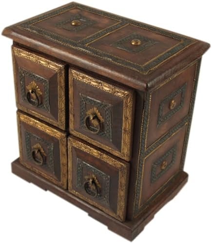 GURU SHOP Schubfachschränkchen, Apothekerschränkchen, Schmuck Schränkchen - Modell 3, 23x23x14 cm