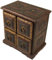 GURU SHOP Schubfachschränkchen, Apothekerschränkchen, Schmuck Schränkchen - Modell 3, Braun, 23x23x14 cm, Dosen, Boxen & Schatullen