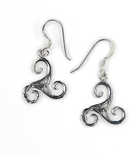 Drachensilber Ohrschmuck Triskel Schmuck Ohrhänger 925 Silber Ohrschmuck verzierte Trikele Triskelion