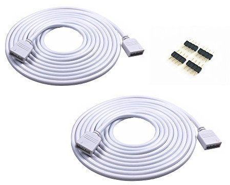 2pcs/pack 1m LED RGB-Strip 4 pin, LED Verlängerungskabel LED Streifen Verbinder Verlängerung Anschluss Verteiler Kabel für 4 polig RGB 5050 3528 2835