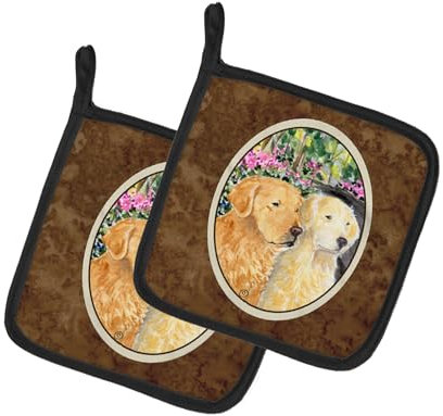 Caroline's Treasures Golden Retriever SS8974PTHD Paire de maniques en Tissu Multicolore