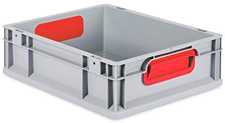 aidB Eurobox Color, Griffe geschlossen, 400x300x120mm, 1 St, rot