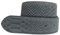 Brazil Lederwaren Wechselgürtel mit Pythonprägung ohne Schnalle 4 cm | Druckknopf-Gürtel für Damen Herren 40mm Schlangen-Optik | Dunkelgrau 100cm