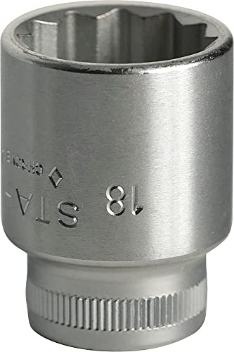 Stahlwille 45 18 45 Bi-Hexagon Socket, Silver, 18 mm