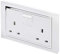Retrotouch 00164 Stunning Innovative Designer Range 13A Double Plug Socket with Switch, White