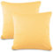 aqua-textil Classic Line Kissenbezug 2er-Set 80 x 80 cm Creme gelb Baumwolle Kissen Bezug Reißverschluss Jersey Kissenhülle